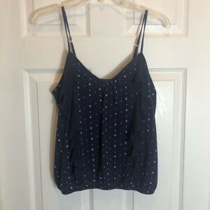 American Eagle Outfitters Heart Ruffle Tank  Size Large